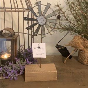 Rustic Farmhouse Windmill Finial Decor